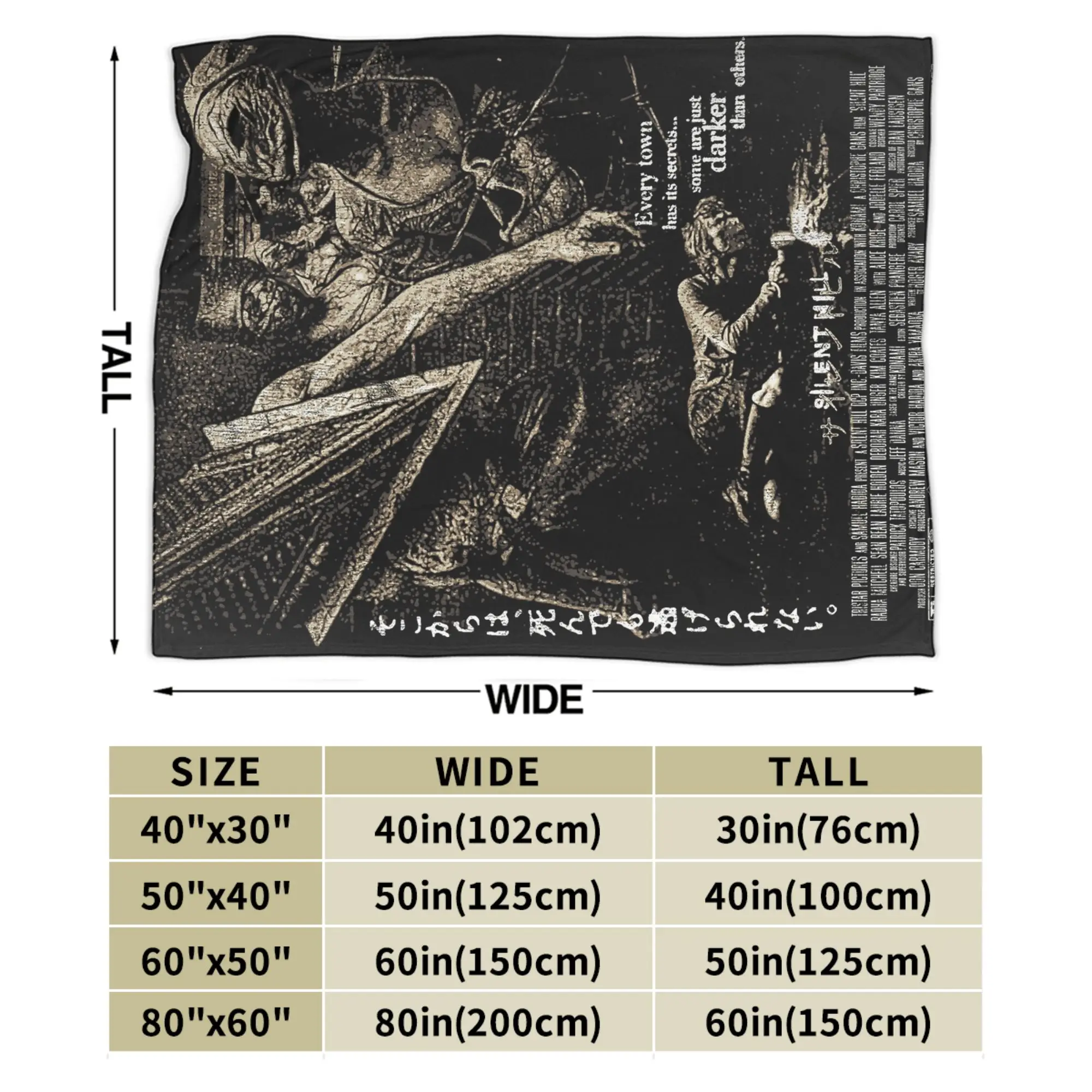 Silent Hill 2 Game Blanket  Decorative Flannel Bedding Throws For Couch Bed Warm Soft Custom Quality Bedspread Birthday Present