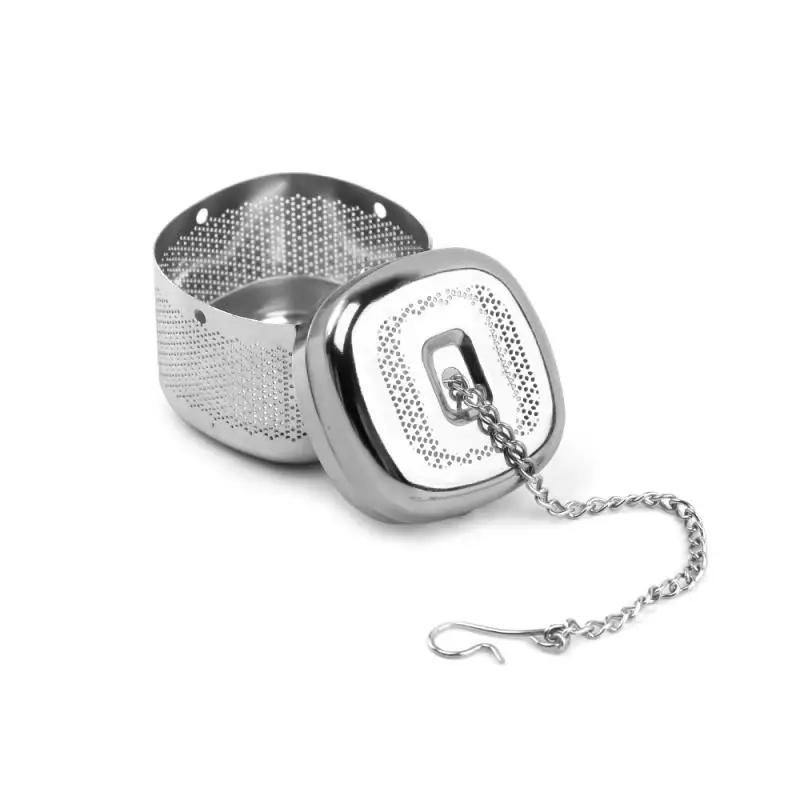 Stainless Steel Tea Infuser Ball Square Tea Leakage Filter Tea Ware Tea Filter Extra Fine Mesh Loose Tea Steeper Mesh Filter