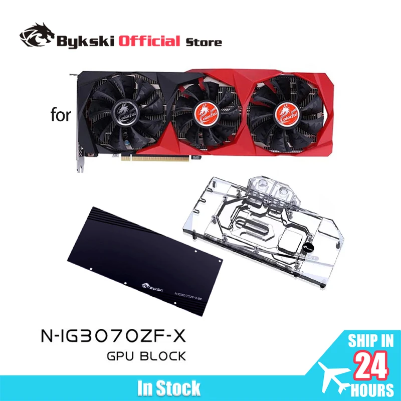 

Bykski N-IG3070ZF-X Water Block Use for Colorful Battleax GeForce RTX 3070 GPU Card / Full Cover Copper Radiator Water Cooling