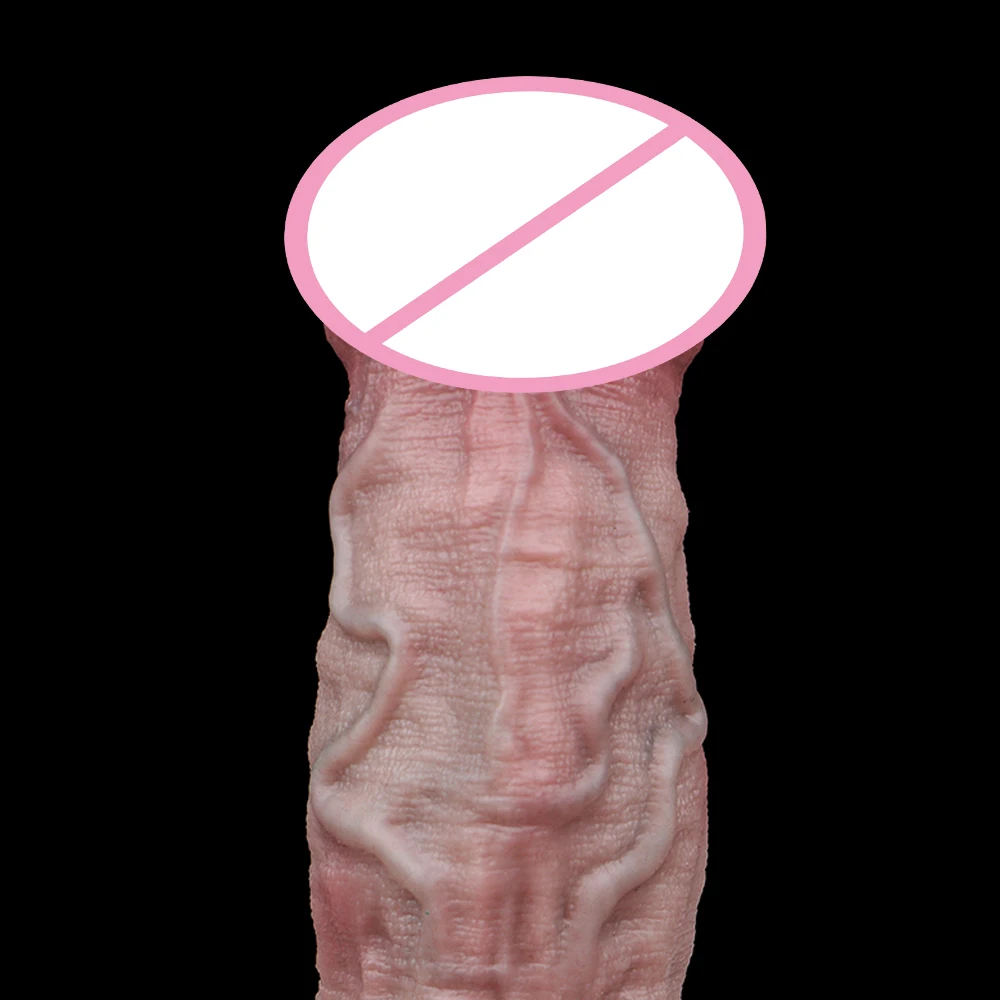 7.36in Hollow Lifelike Strap-on Dildo Panty,Protruding Veins Texture Realistic Penis Sleeve Enlargement Toys,Men/Couples Adult T 6