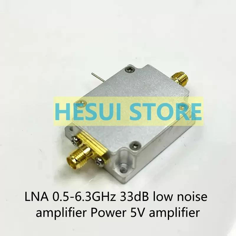 

LNA 0.5-6.3GHz 33dB low noise amplifier Power 5V amplifier