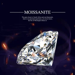 Piedras preciosas de moissanita de 0,1 CT a 30CT con certificado D, Color VVS1, piedra suelta Real Natural, GEMA de corte redondo, alta calidad, venta al por mayor