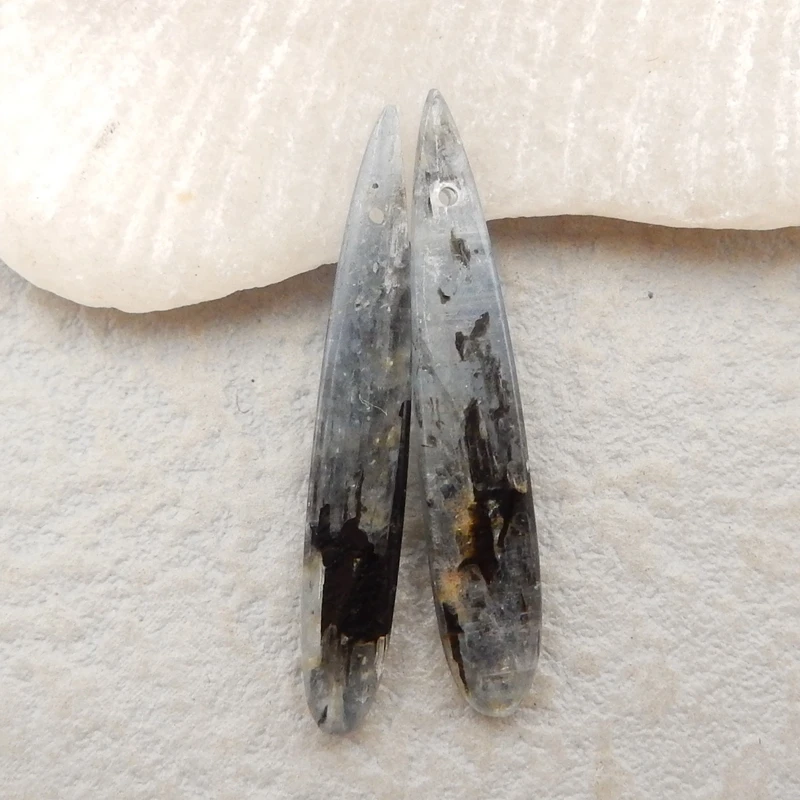 Blue Kyanite Earrings Stone Pair, stone for earrings making,31x5x3mm2.7g