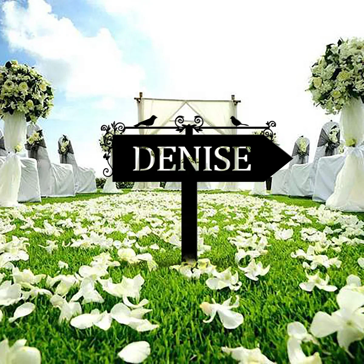 

Custom - Garden Sign, Metal Garden Stake Sign, Personalized Garden Name Sign