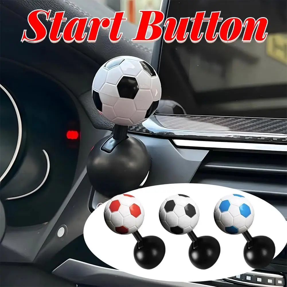 Football Shape Start Button Push Start Auto Ignition Button Cover Car One-Touch Button Rocker Car Engine Push Start Stop Lever