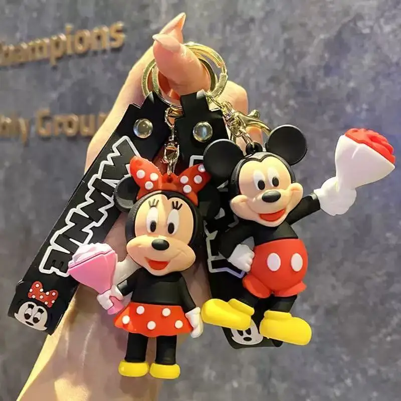 

Новинка 2025, серия Disney, милый брелок с Микки и Минни, пара, мультяшное силиконовое маленькое подарочное украшение