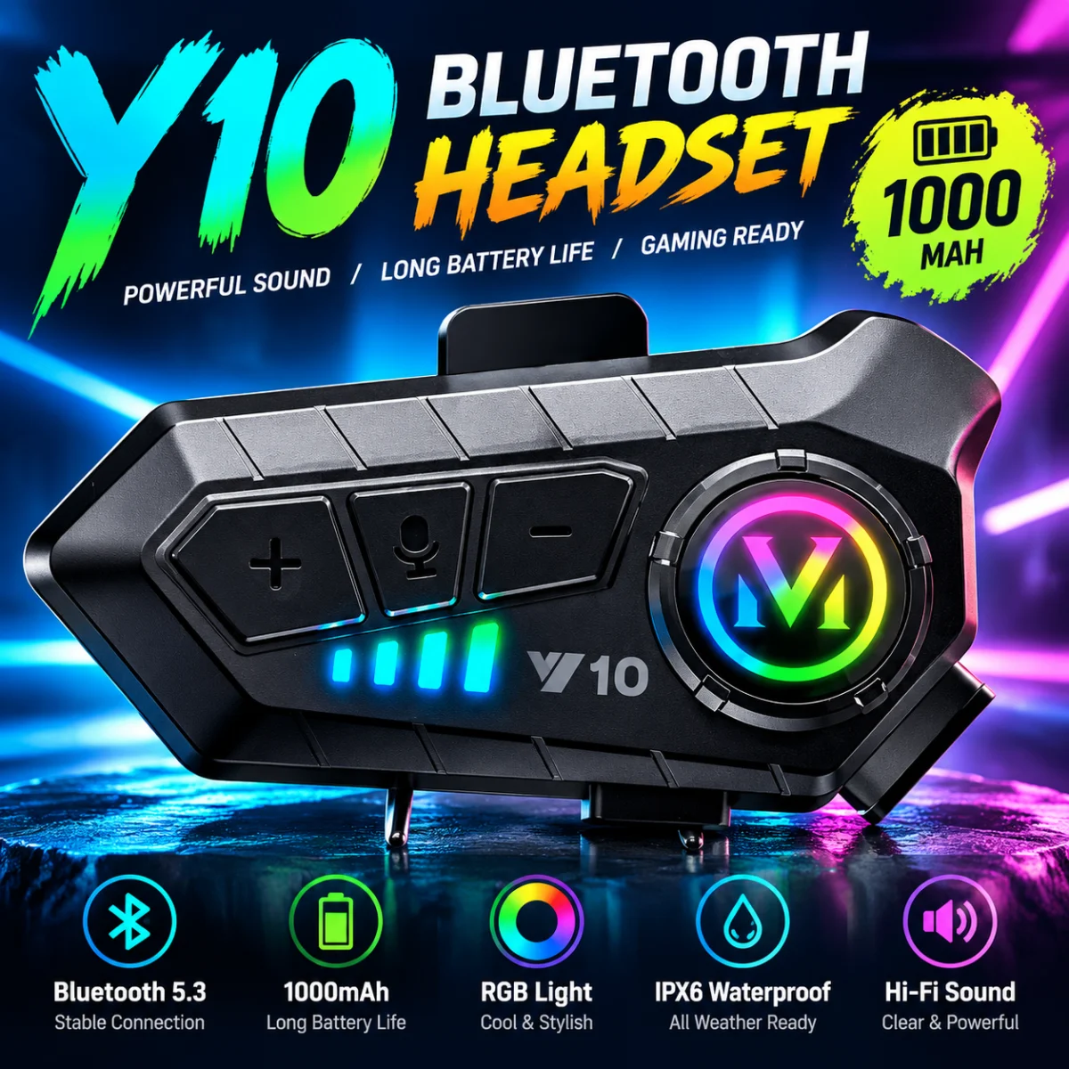 Best Y10 Wireless Motorcycle Helmet Headset Bluetooth Picks