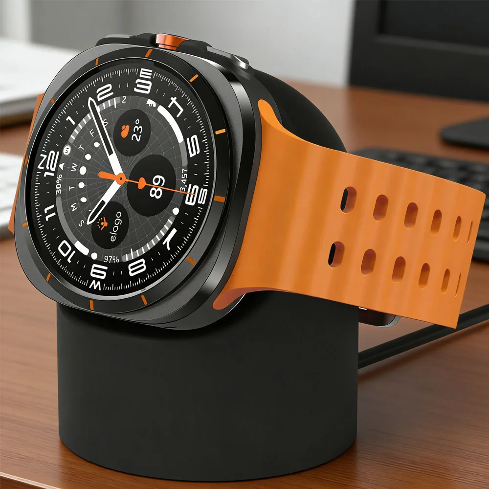 Silikon-Ladesitz für Samsung Galaxy Watch 2025 Ultra 47 mm Ladeständer Aufbewahrungssitz für Galaxy Watch 8 7 6 5 4 3 40/44 mm