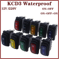 KCD3 Waterproof Rocker Switch ON-OFF/ON-OFF-ON 3Pin,2/3 Position,Electrical Equipment With Lighting Power,15A 250VAC/20A 125VA