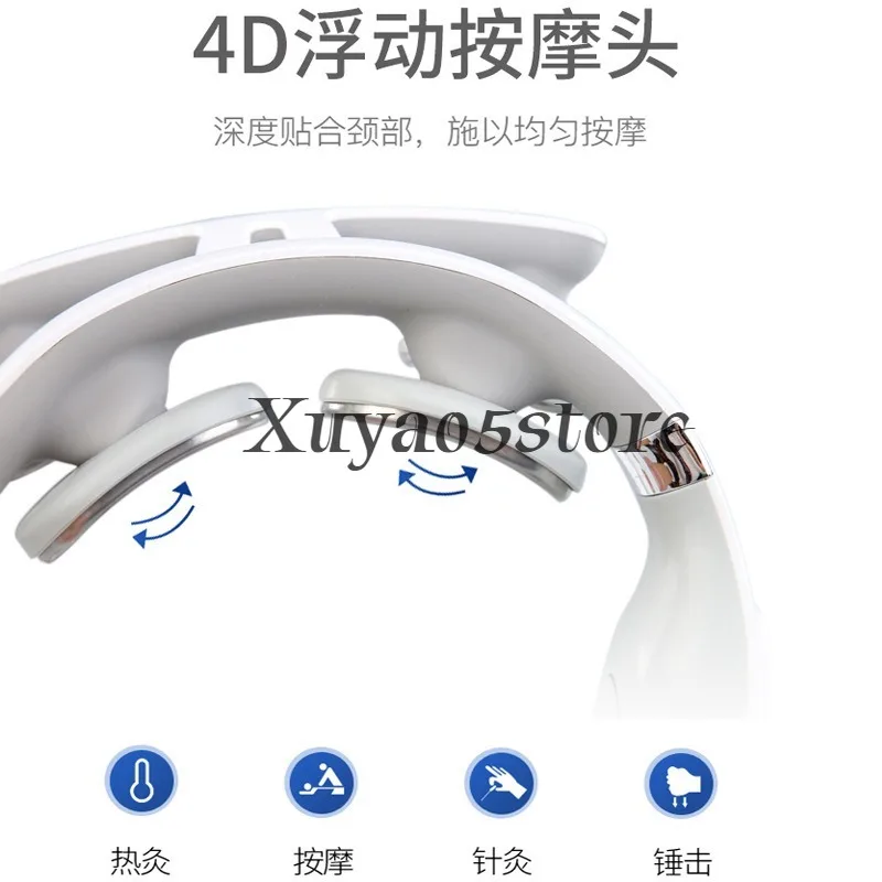 Intelligent Cervical Massager Pulse Multi-manipulation Neck Massager Charging Cervical Spine Four Heads
