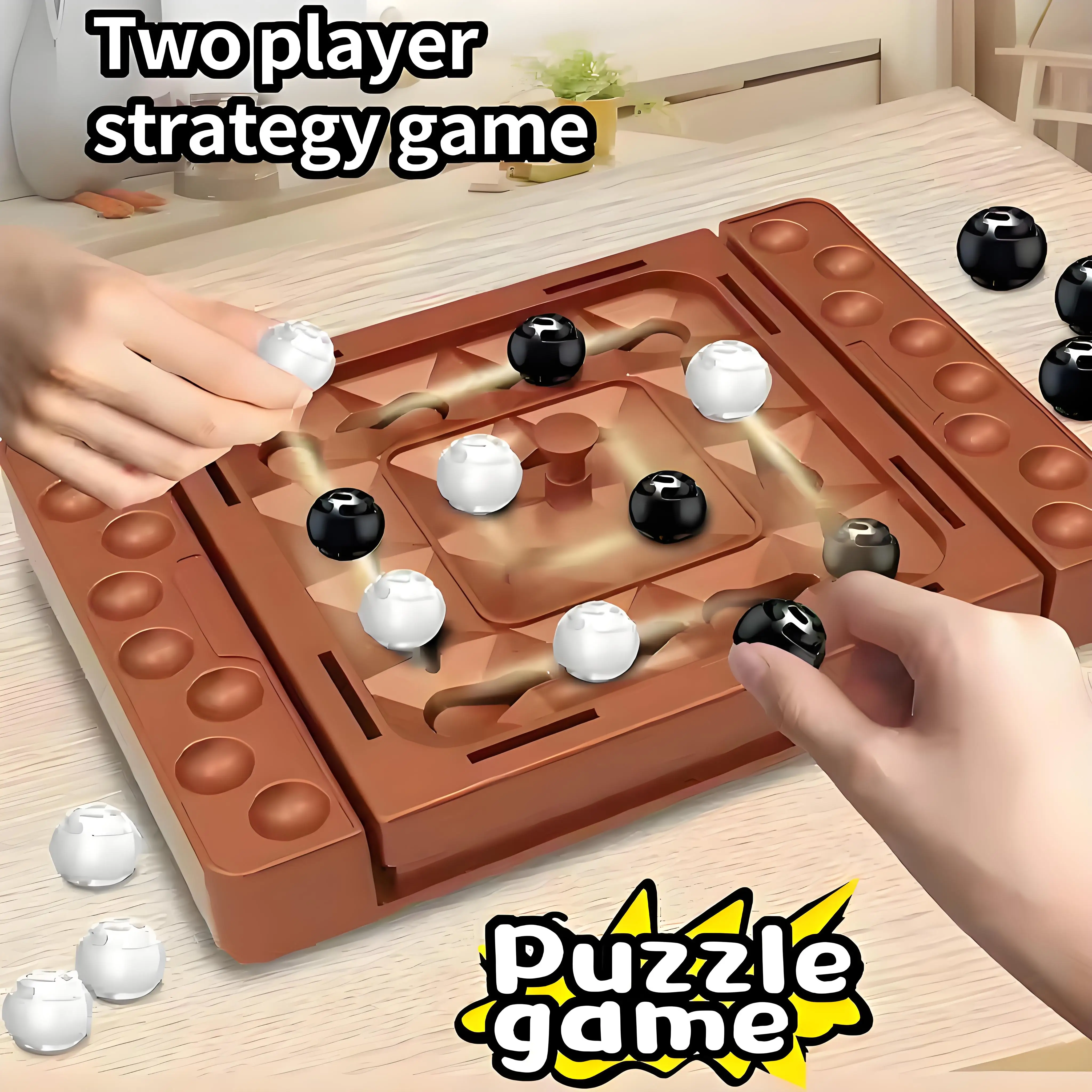 Orbital Logic Chess,One-Click Rotating Track,2 Player Strategy Board Game,Boosts Logic Thinking,Family Interactive Toy Kids Gift view 4