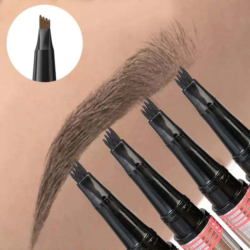 Double-headed Liquid Eyebrow Pencil Fast Drying Waterproof Sweatproof Lasting Brow Shaping Multifuncation Women Eyebrow Makeup