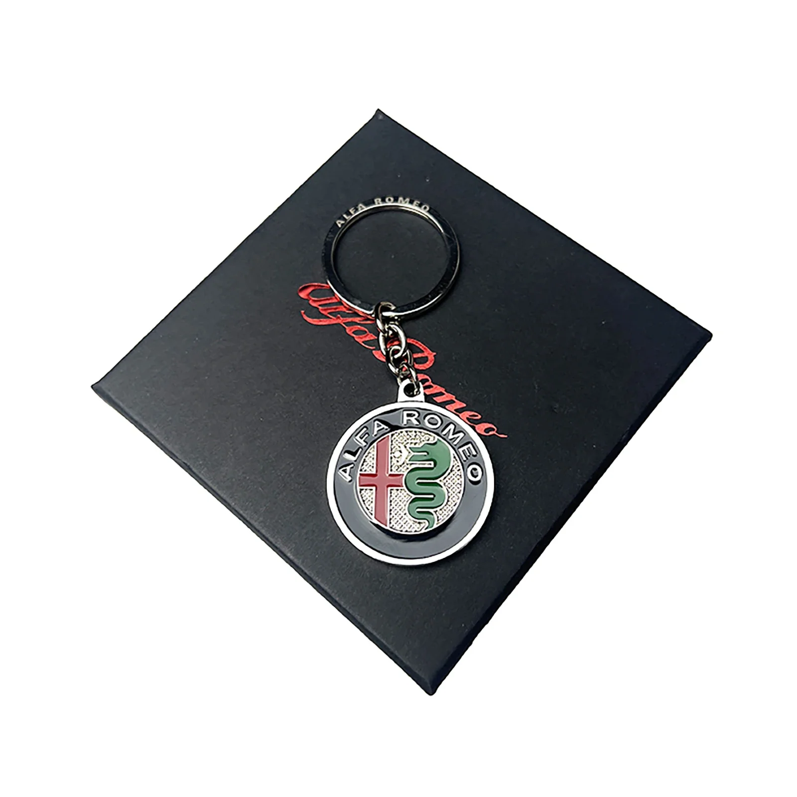 

2026 Hot Sticker Alfa Romeo Logo Keychain for Giulia Stelvio Tonale Giulietta 4C Mito 159 - Car Key Decorative Accessories