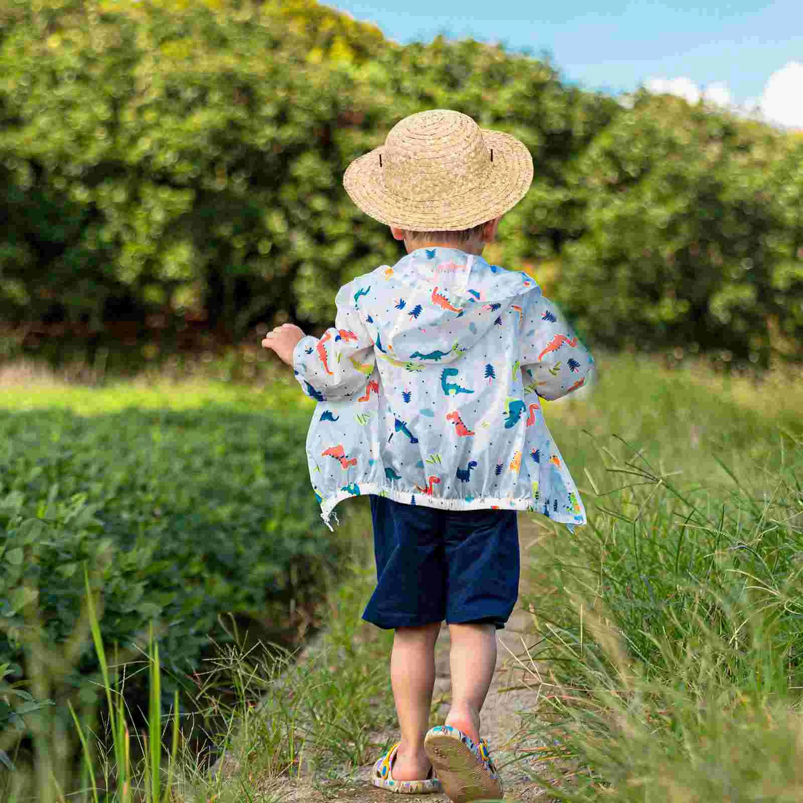 Kids Straw Hat Hats with Brim Costume for Fashionable Beach Party Decorations Themed Favors Tumbler