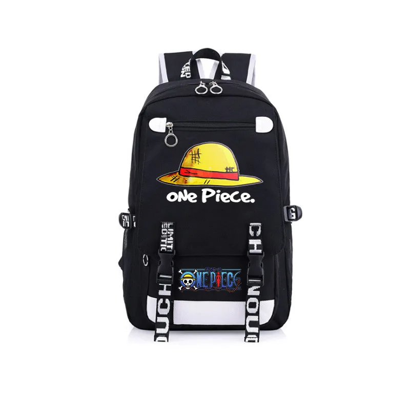 One Piece New Cartoon Student Schoolbag Large Capacity Casual and Lightweight Shoulder Pad Cute Waterproof Backpack