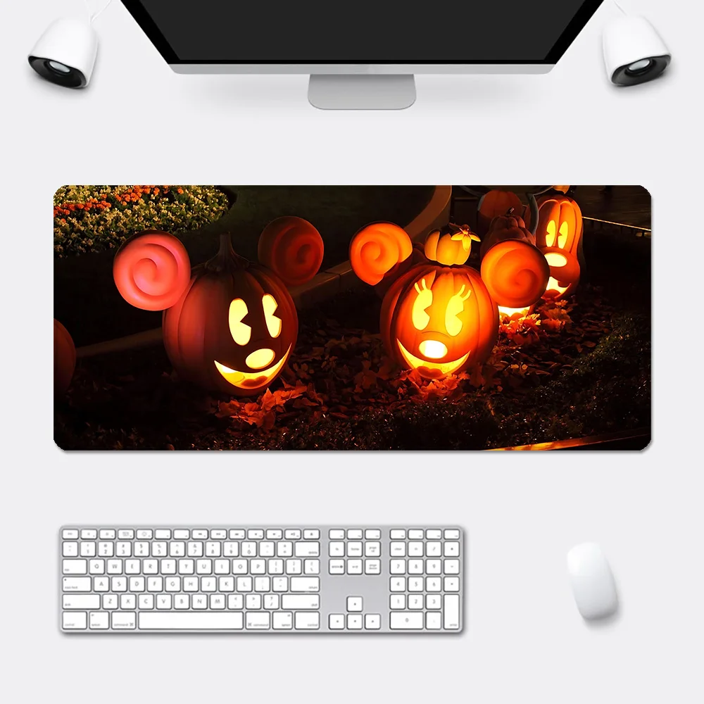 Halloween RGB Pc Gamer Keyboard Mouse Pad Mousepad LED Glowing Mouse Mats Rubber Gaming Computer Mausepad