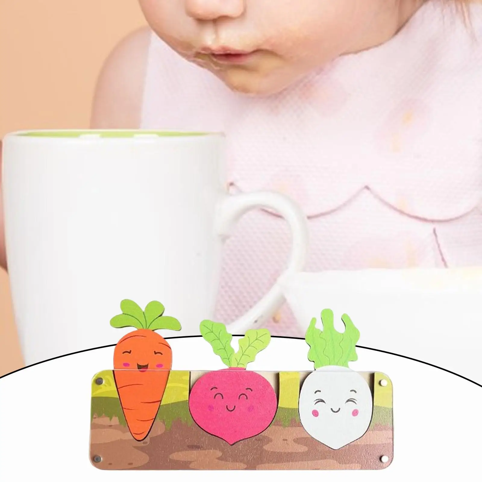 Wooden Busy Board DIY Accessories,Pull Carrots Puzzle,Child Busy Board DIY