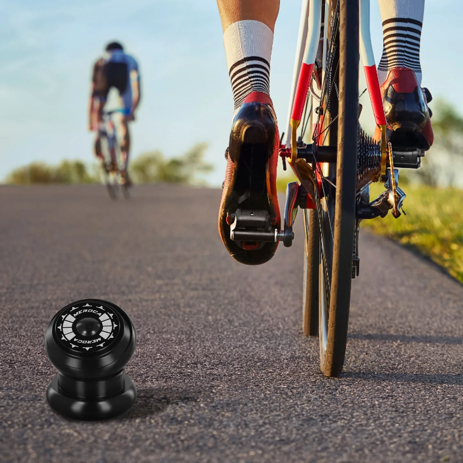 

Bike Headset Double Bearings 34-34mm Mountain Bike Steering Top Cap Cover For 28.6mm Straight Fork Cycling Accessories