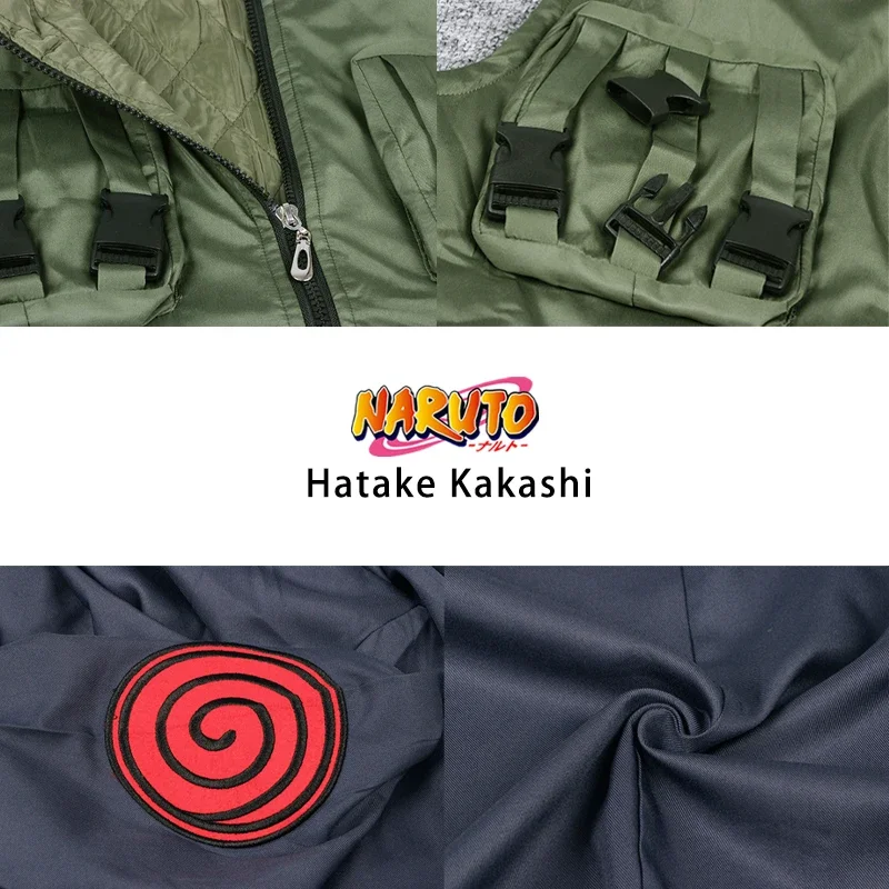 Naruto Hatake Kakashi Cosplay Kostüme Anime Jonin Elites Rollenspiel Sarutobi Asuma Charakter Kostüme Weste Hosen Set Erwachsene