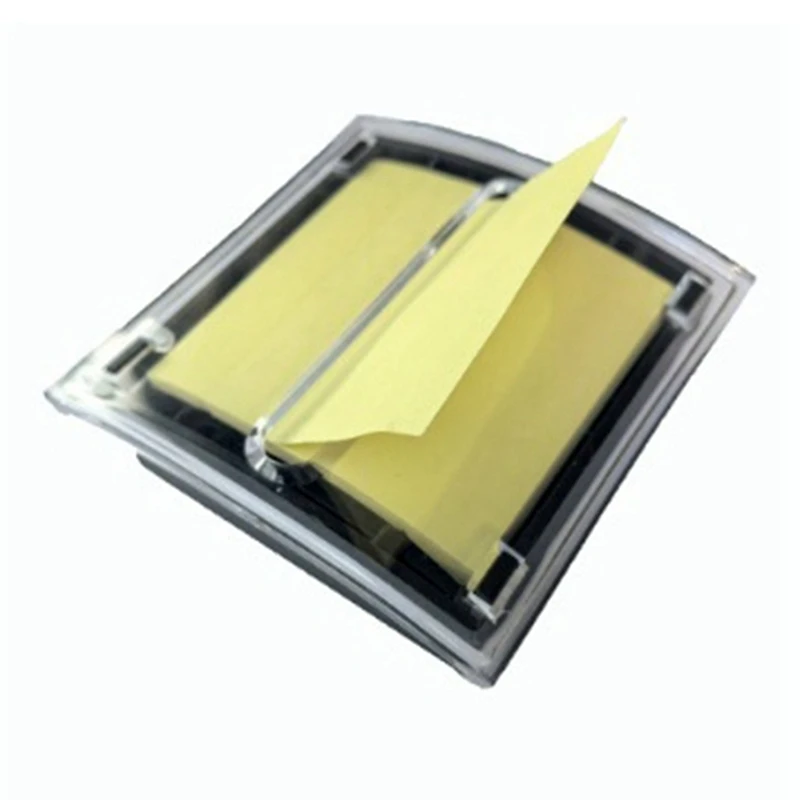 -Up Notes Dispenser Black Base Clear Top Sticky Notes Holder For 3X3 Inch Sticky Notes School Office Home Accessories