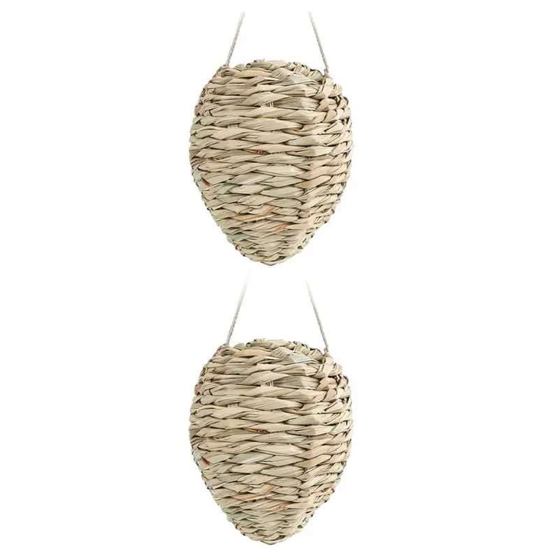 

AB66-Large Wasp Nest Decoy Woven Reed Wasp Hornet Decoys Faux Hornets Nest Outdoor Hanging Decoration Garde