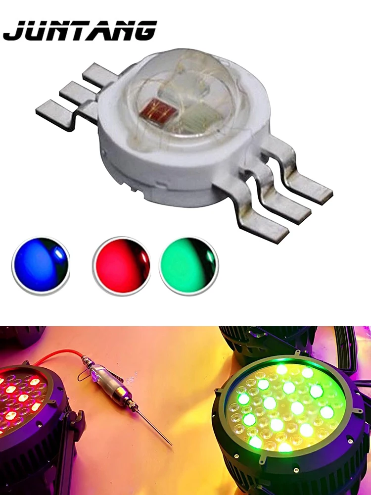 10Pcs 9W LED RGB High Power 6 Voet Stage Licht Rood Groen Blauw Chip LED Licht