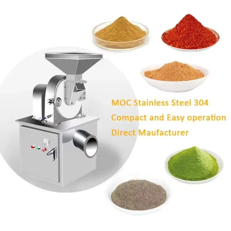 

Industrial Spice Dry Food Crusher Grinder Packing Machine SUS304L SUS316L Material 20-150kg/h Processing Capacity