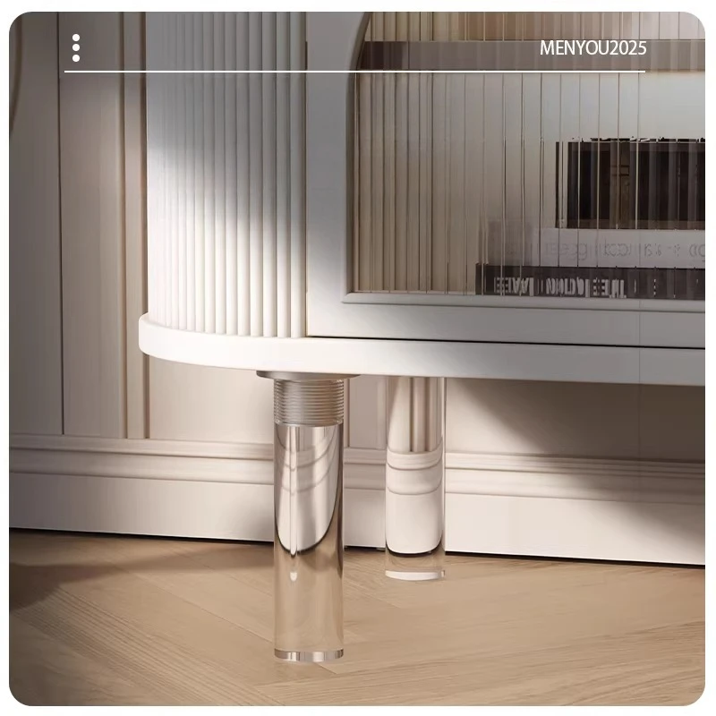 1PCS 35-40CM Stainless Free Support Feets Transparent Acrylic Suspended Sofa Legs Coffee Table Legs Cylindrical Foot  Table Leg