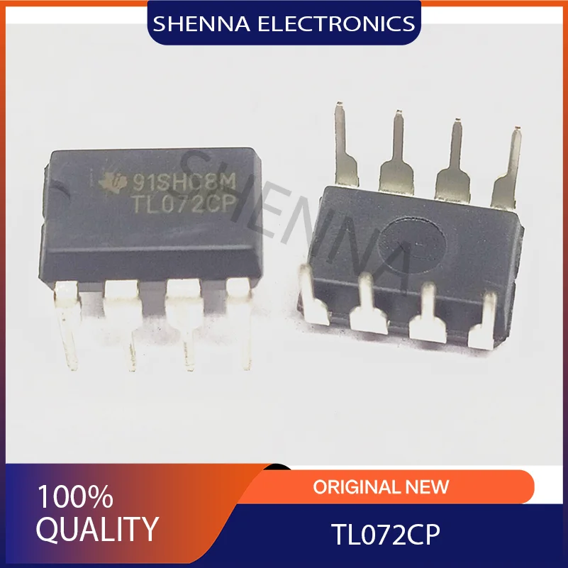 2PCS/Lot  TL072CP TL072IDR  Marking Code Package Specifications DIP-8  Dual Low-Noise JFET-Input General-Purpose Operational Amp