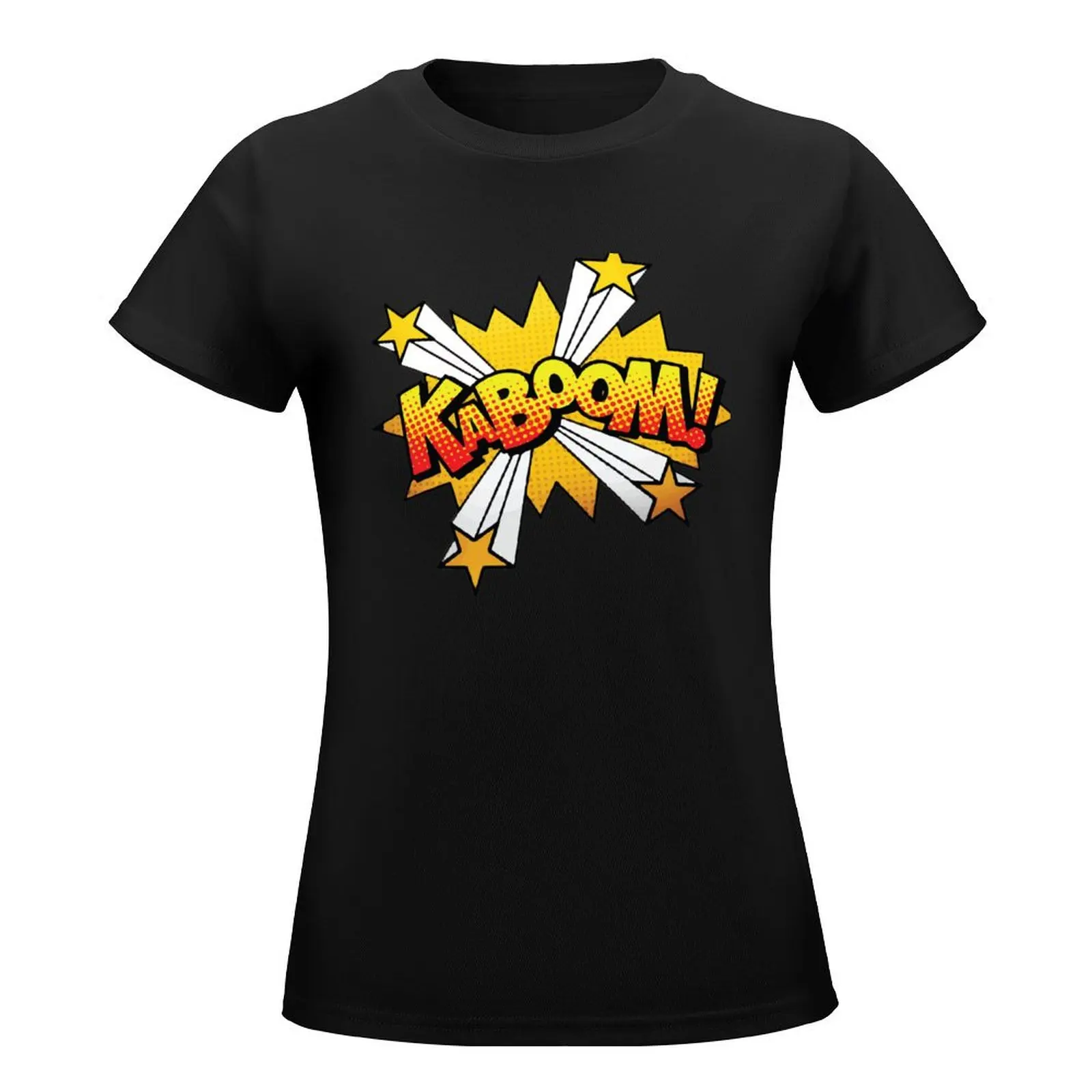 KABOOM! T-Shirt Short sleeve tee hippie clothes funny t-shirt dress for Women plus size sexy