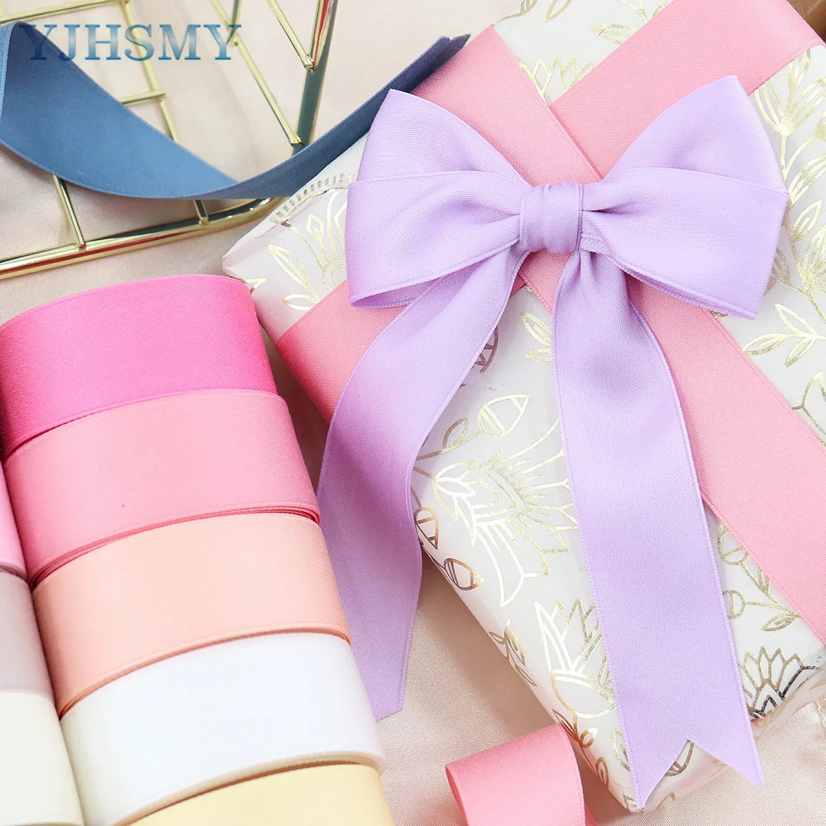 Solid Color Double Sided Polyester Cotton Ribbon for Crafts, Hair Bows, Gift Wrapping, Wedding Party Decoration and and More