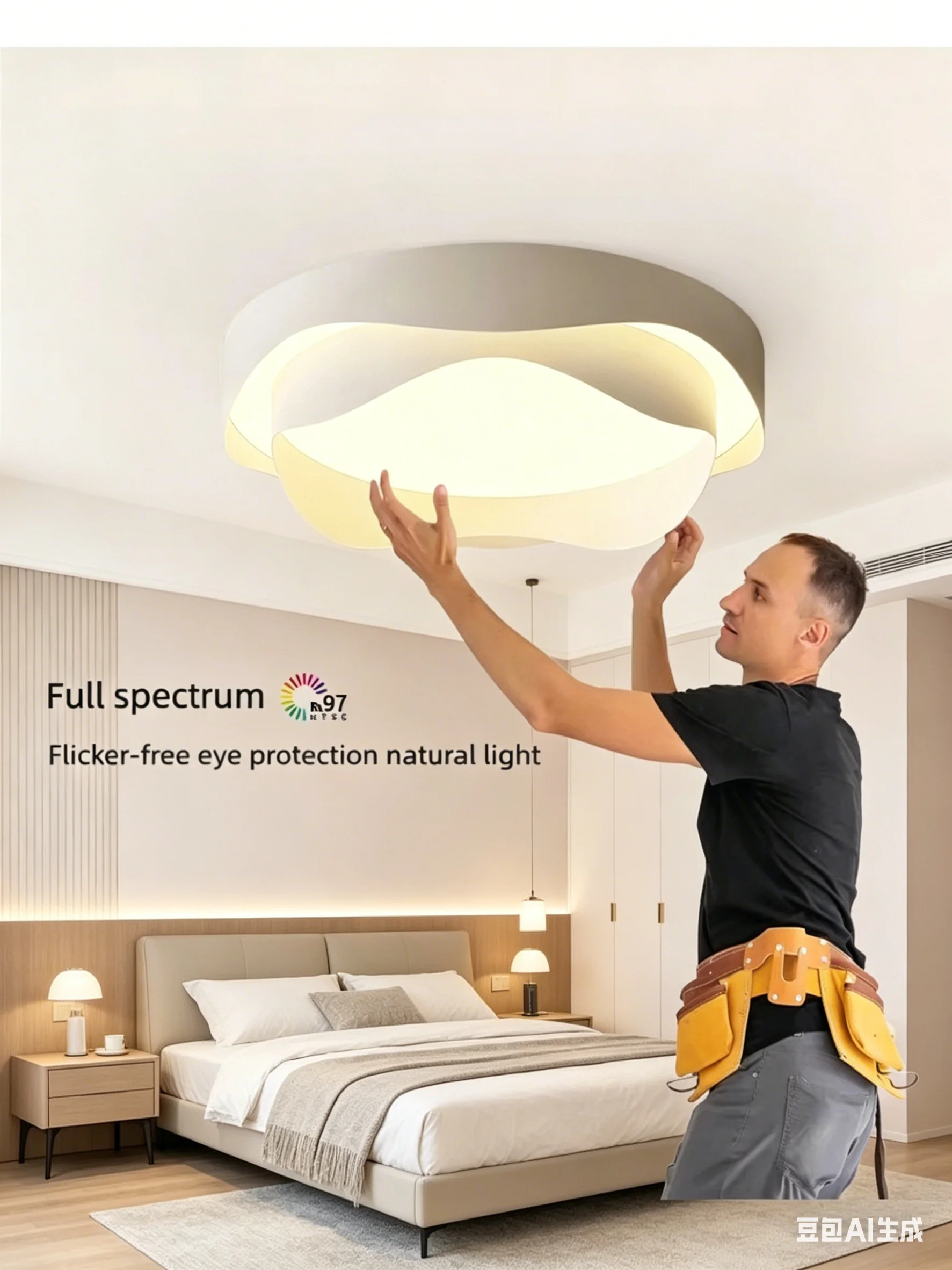 

Modern LED Ceiling Lights Minimalist Black White Acrylic Lamp for Bedroom Study Living Room Hallway Entryway Lighting Fixtures
