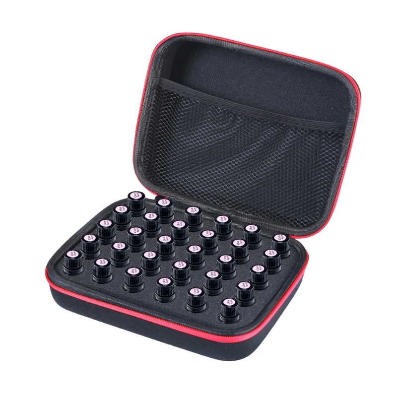 Versatile Essential Oils Protective Case EVA Storage Fits 30 Bottles 5-10ML