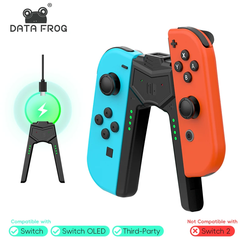Data sapo interruptor de carregamento aperto para joycon alça suporte de carregamento para interruptor/switch lite/switch oled acessórios