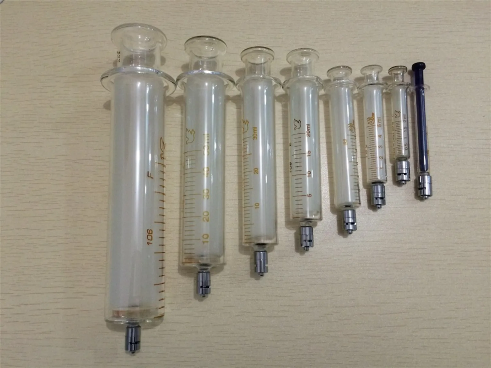 Seringa de Vidro Luer Lock Injector Vidraria de Laboratório Reciclagem Sampler para Experimento 1ml 2ml 5ml 10ml 20ml 30ml 50ml 100ml