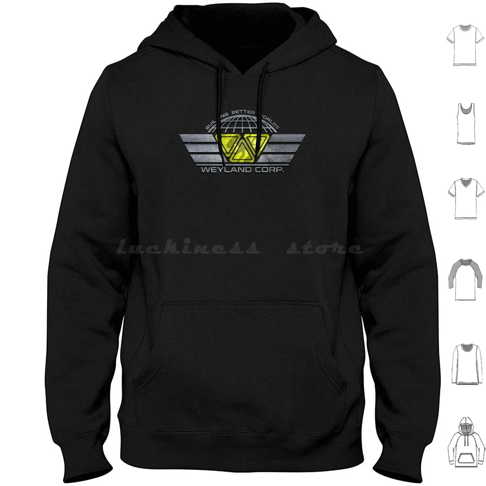 Sudaderas con capucha de Building Better Worlds, manga larga, cultura pop, cómics, películas, Tv, ciencia ficción, viajes espaciales, inspirador creativo