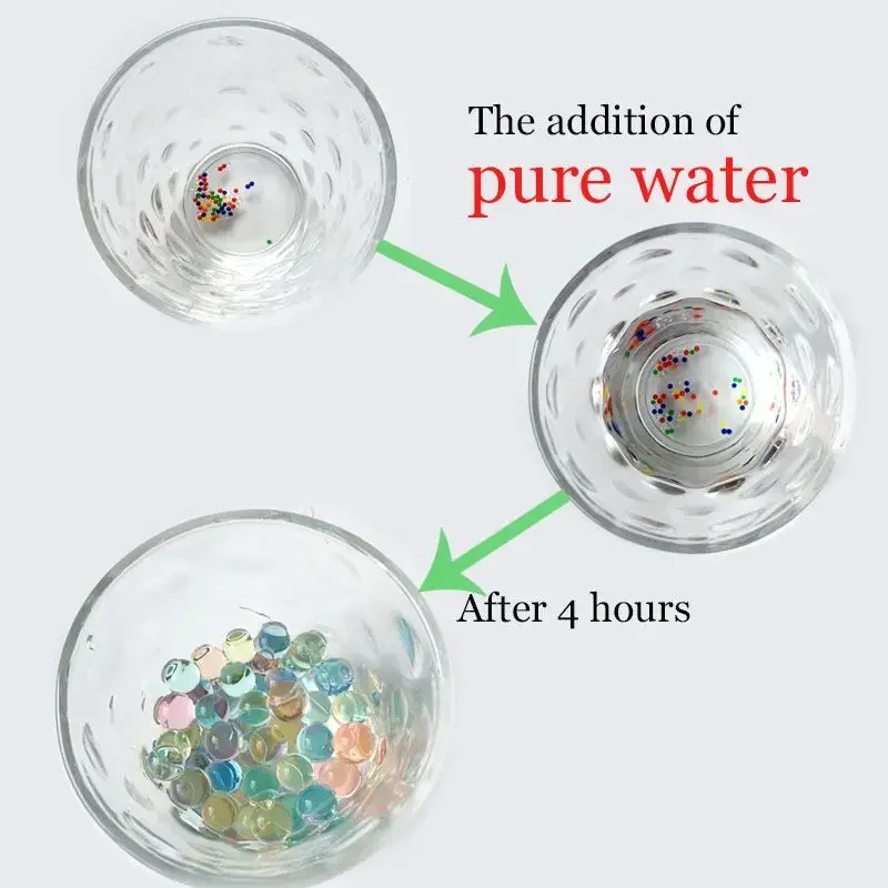 50000pcs Home Decor Water Beads Colorful Pearl Gel Ball Polymer Hydrogel Potted Crystal Mud Soil Grow Magic Jelly Wedding