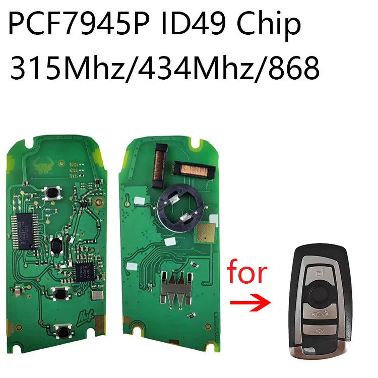 

Плата бесключевого дистанционного ключа ID49 (315/433/434/868 МГц) для BMW серий 5, 7, F, X5, X6, 520, 730, 740, F31, F30, CAS4, CAS4+