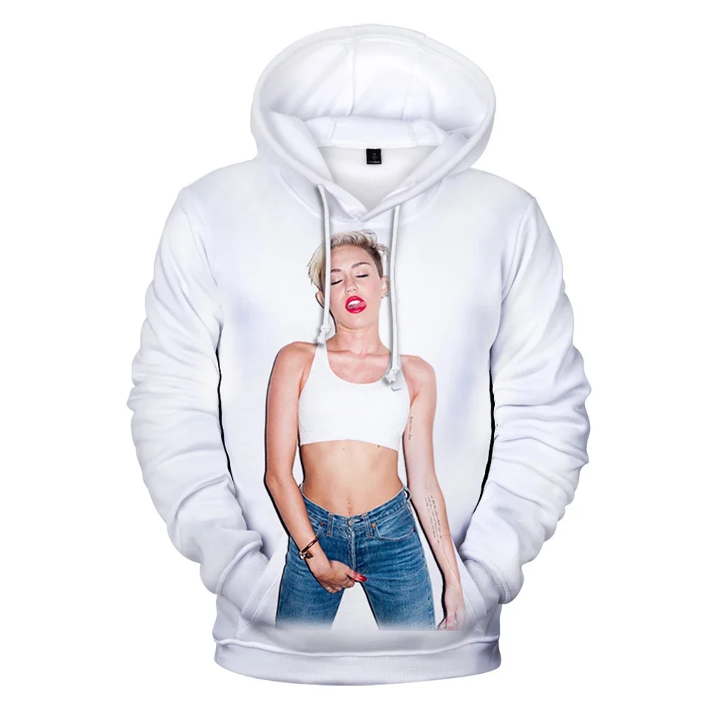 2023 NEW Miley Cyrus Hoodie 3D Printed Men Women Sweatshirt Casual Kpop Hoody Harajuku Pullovers Fashion Singer Cute Tops