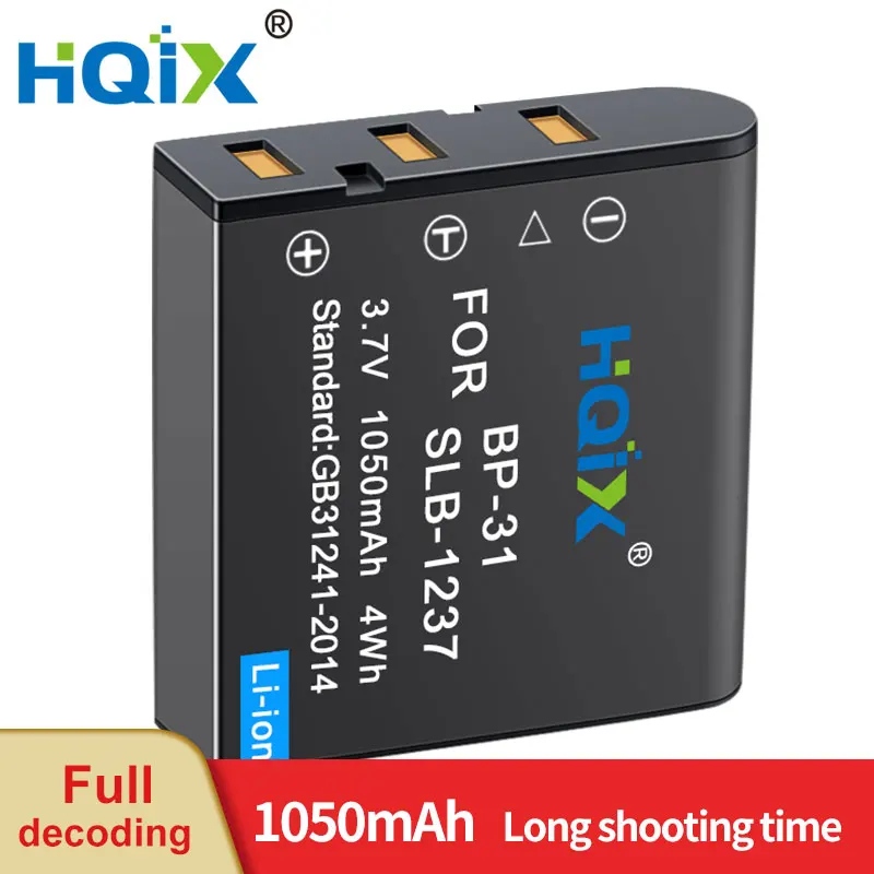 

HQIX for SAMSUNG Digimax L55 L55W L85W L85 Camera SLB-1237 Charger Battery