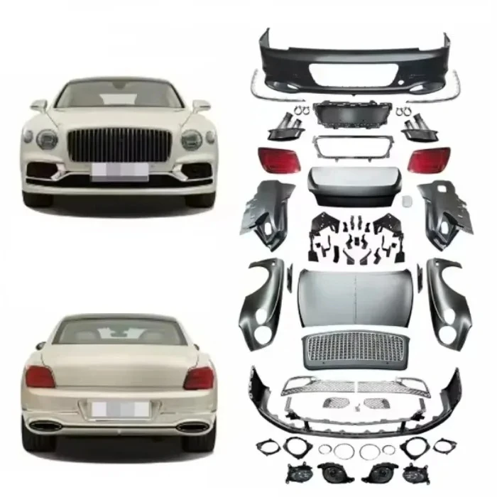 Full Set Bodykit Bent Flying Spur Old to New PP Body Kit New Facelift Kit Upgrade Set Front Bumper Rear Bumper Grille Hood Parts