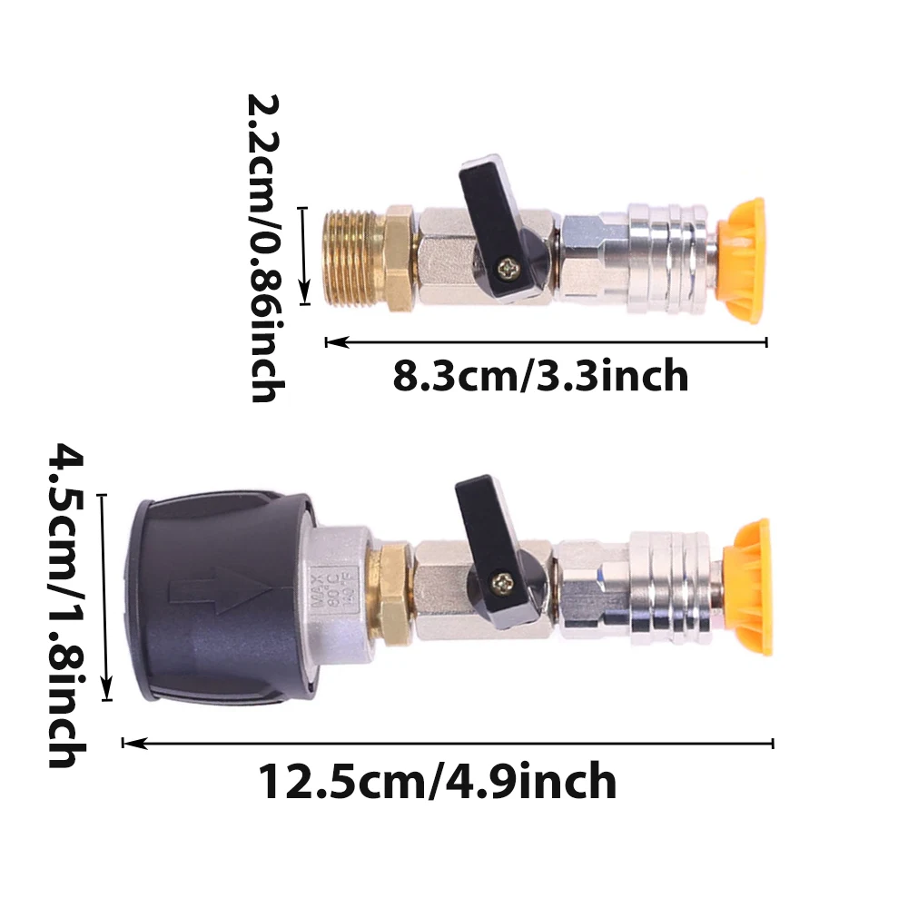 KAIKARAI 1/4 クイックコネクトバルブ制御水流ケルヒャーパークサイド Nilfisk Lavor ボッシュ Stihl ホース高圧洗浄機アダプター