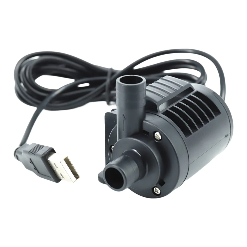 For Aquarium Filtration 5V Brushless Water Pump For Home Aquarium Use Black 12.5mm Inlet Outlet 500L H Flow Rate