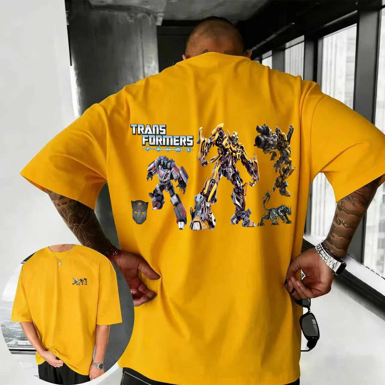 

2025-26 Лето Трансформеры Автоботы Графический 100% Хлопок Принт Hasbro Брендовая Детская Футболка Унисекс Повседневная Свободная Дышащая Y2k.