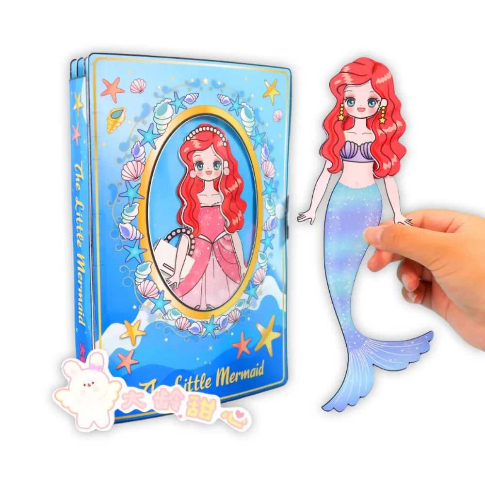 

No Cutting Quiet Book DIY Toy Handmade Dress Up Game Quiet Book Handbook Cartoon DIY Cute Princess Book Children's Puzzle