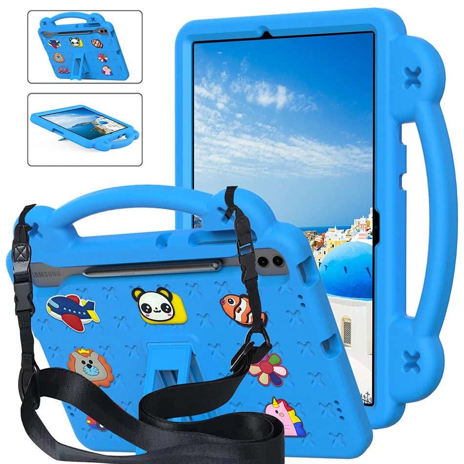 

Kids Case for Samsung Galaxy Tab S7 S8 S9 Plus Shockproof Cover T970 X800 T735 X910 Galaxy Tab S9 FE Plus X610N X616B EVA Case