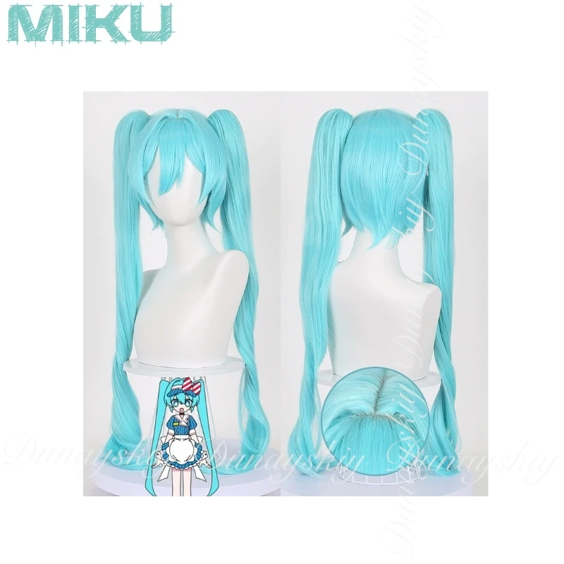 Virtual Singer Anime Mesmerizer Mikuku Cosplay With Double Ponytail Wig With Blue White Dress Uniform Cosplay Costume All Of Set