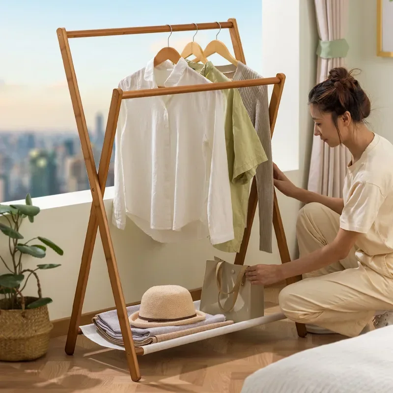 

Hanging hanger floor-to-ceiling bedroom coat rack easy to put clothes rack dormitory household drying rack rod folding