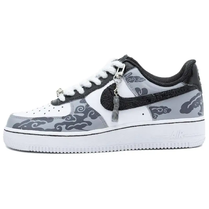 

【Customize】Nike Air Force 1 Skateboarding Shoes Men Low-top Gray Sneakers shoes CW2288-111