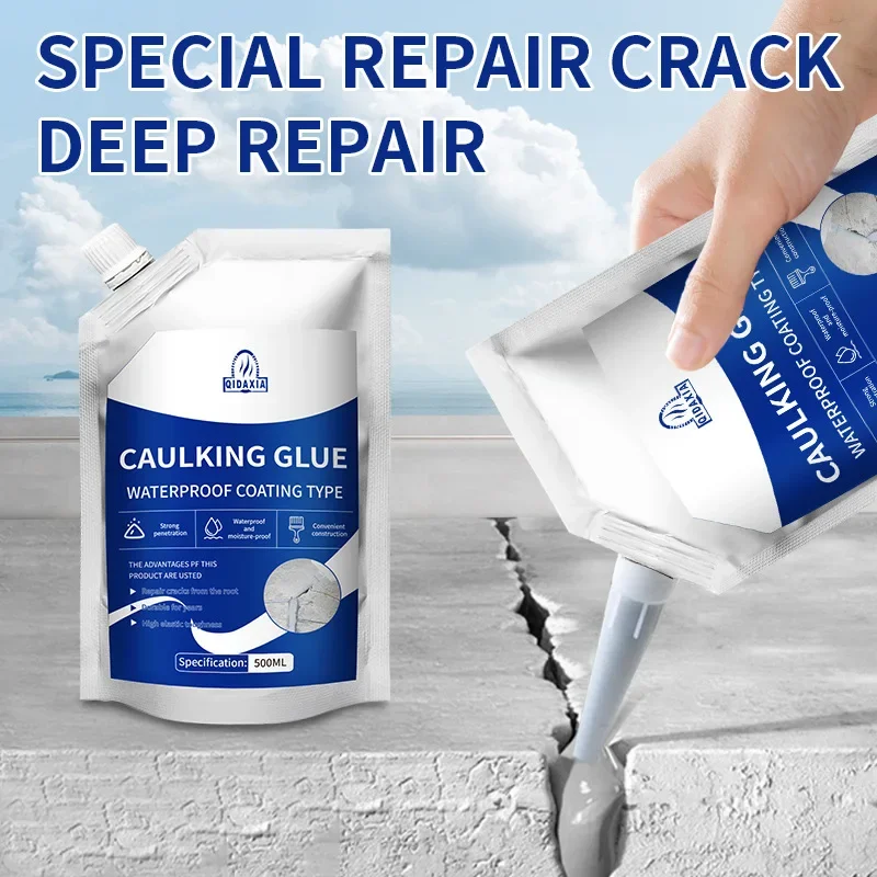 Waterproof Sealing Adhesive Quick Drying Crack Resistant Glue for Roof Floor Wall Joint Filling Sealant Household Repair Coating